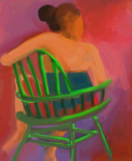 Woman In Green Chair